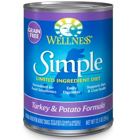 Wellness Dog Simple Grain-Free Turkey & Potato Formula 12.5oz