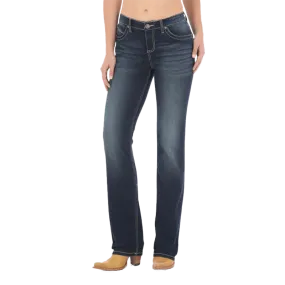 Wrangler Ladies Q-Baby Ultimate Riding Dark Blue Jeans