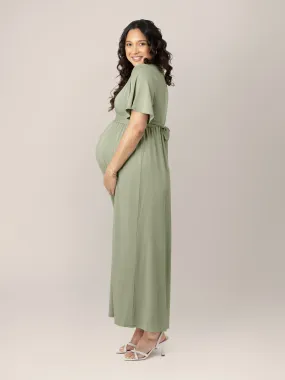 Wrap Maternity Maxi Dress | Rosemary