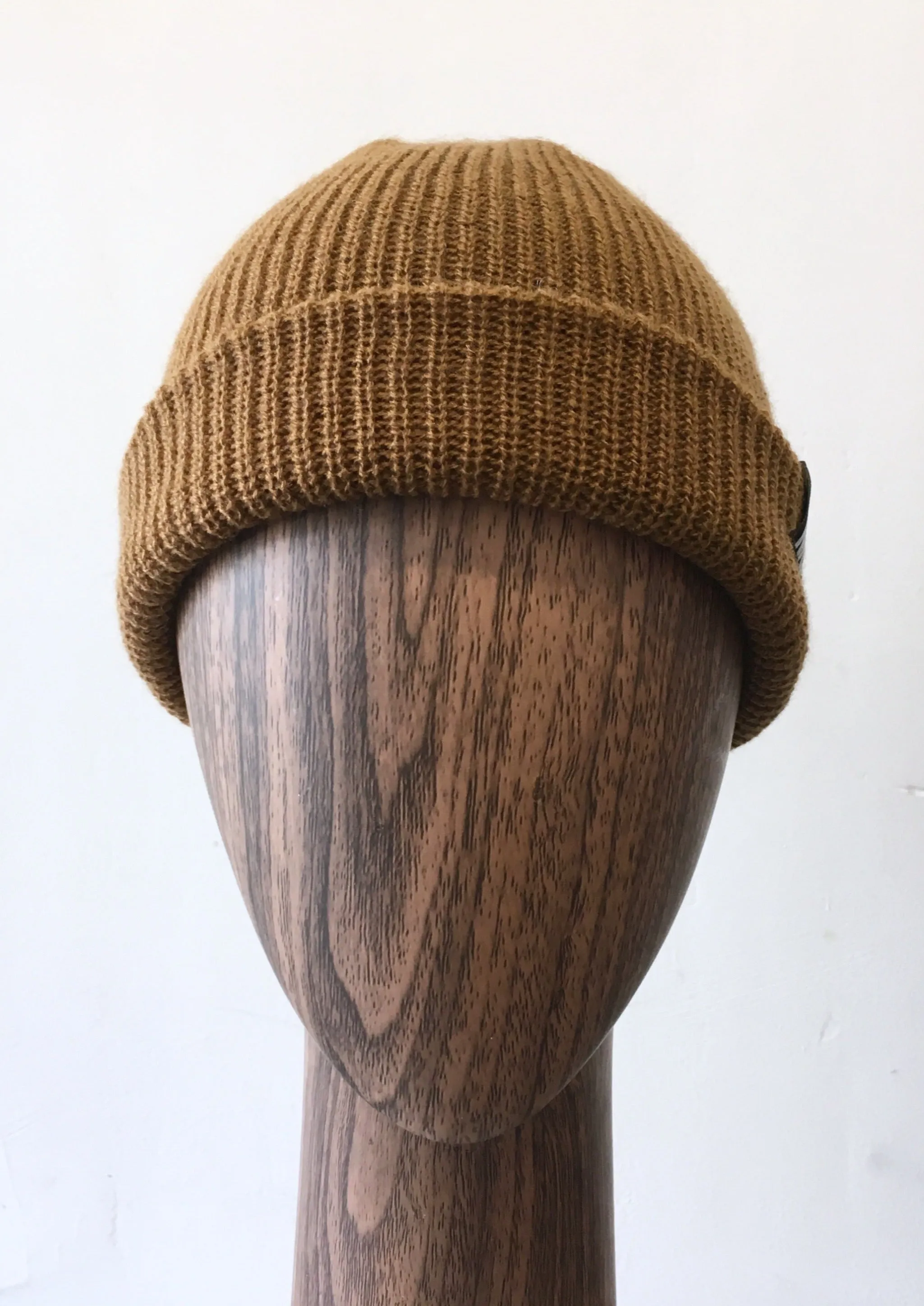 YEA.NICE Mens brown acrylic knit beanie, NS