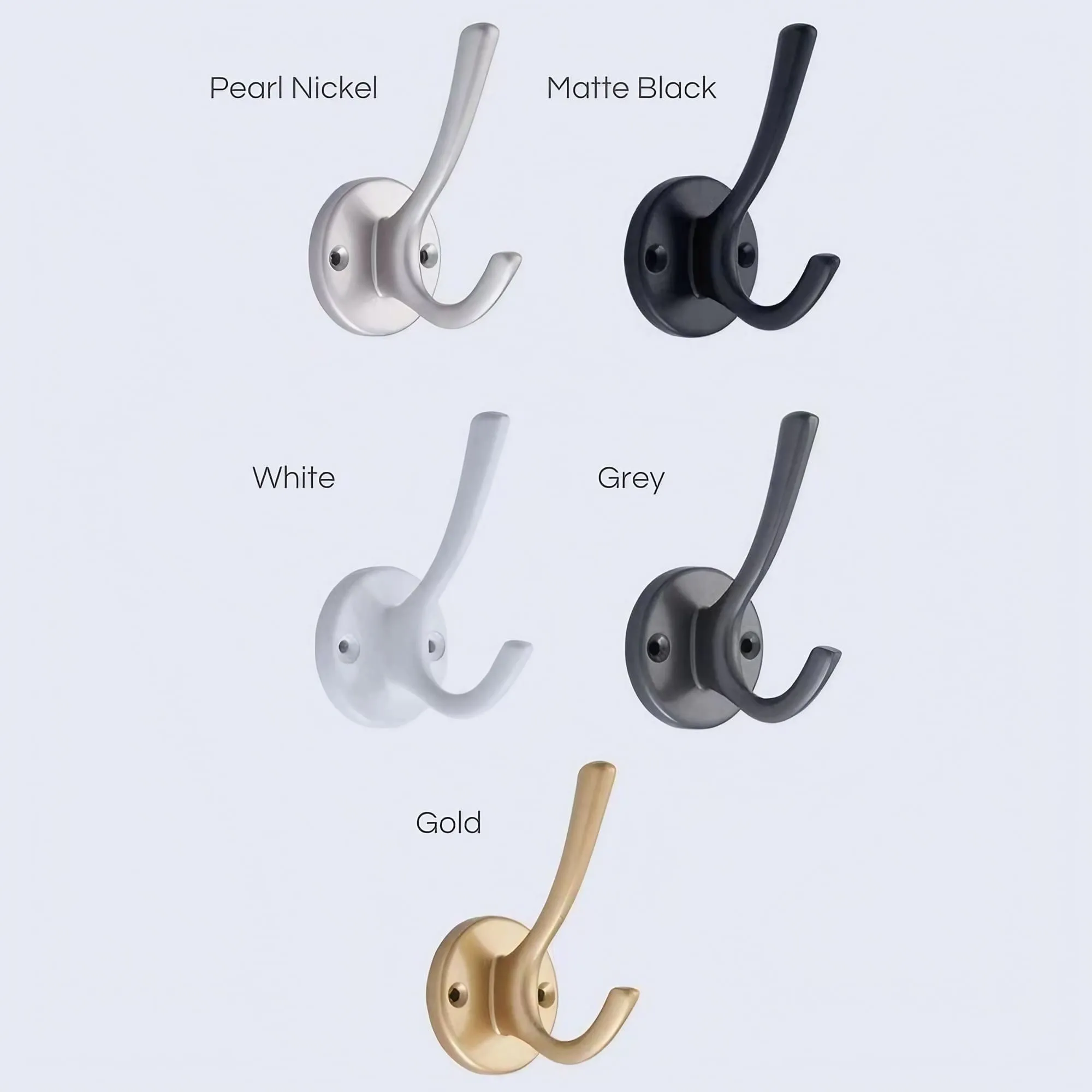 Zinc Alloy Modern Coat Hooks Wall Mounted