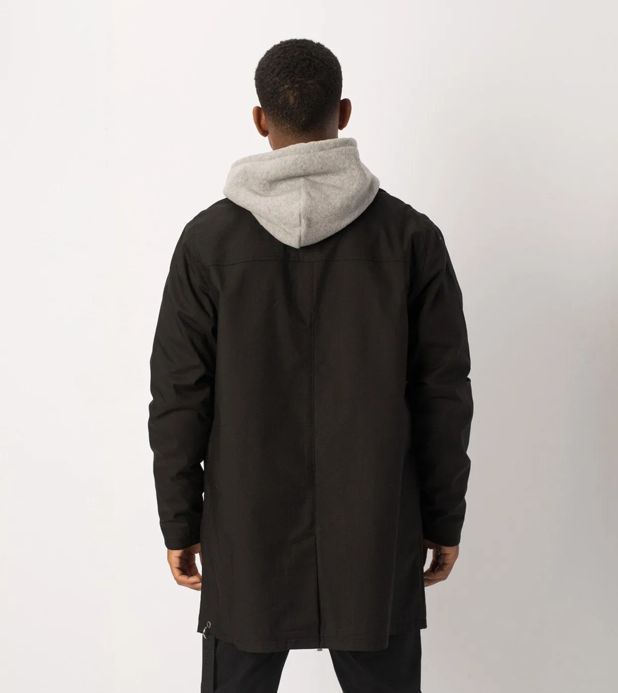 Zip Mac Coat Black