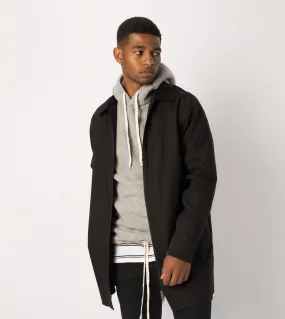 Zip Mac Coat Black